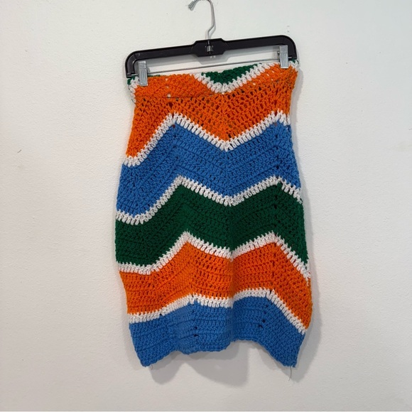 Urban Outfitters Urban Renewal Remade Deadstock Vintage Crochet Mini Skirt S/M - Picture 1 of 4